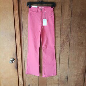 Discount Divas Dark Pink Stretch Flare Pants Womens XS NWT High Rise